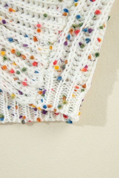 Threaded Pear Scarlett Confetti Reversible Twist Sweater