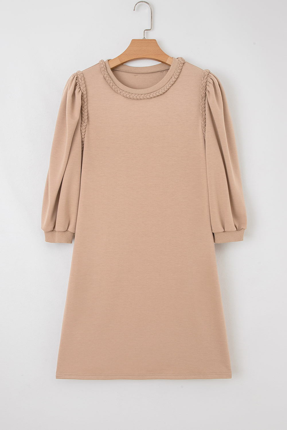 Threaded Pear Elise Trim Puff Sleeve Dress