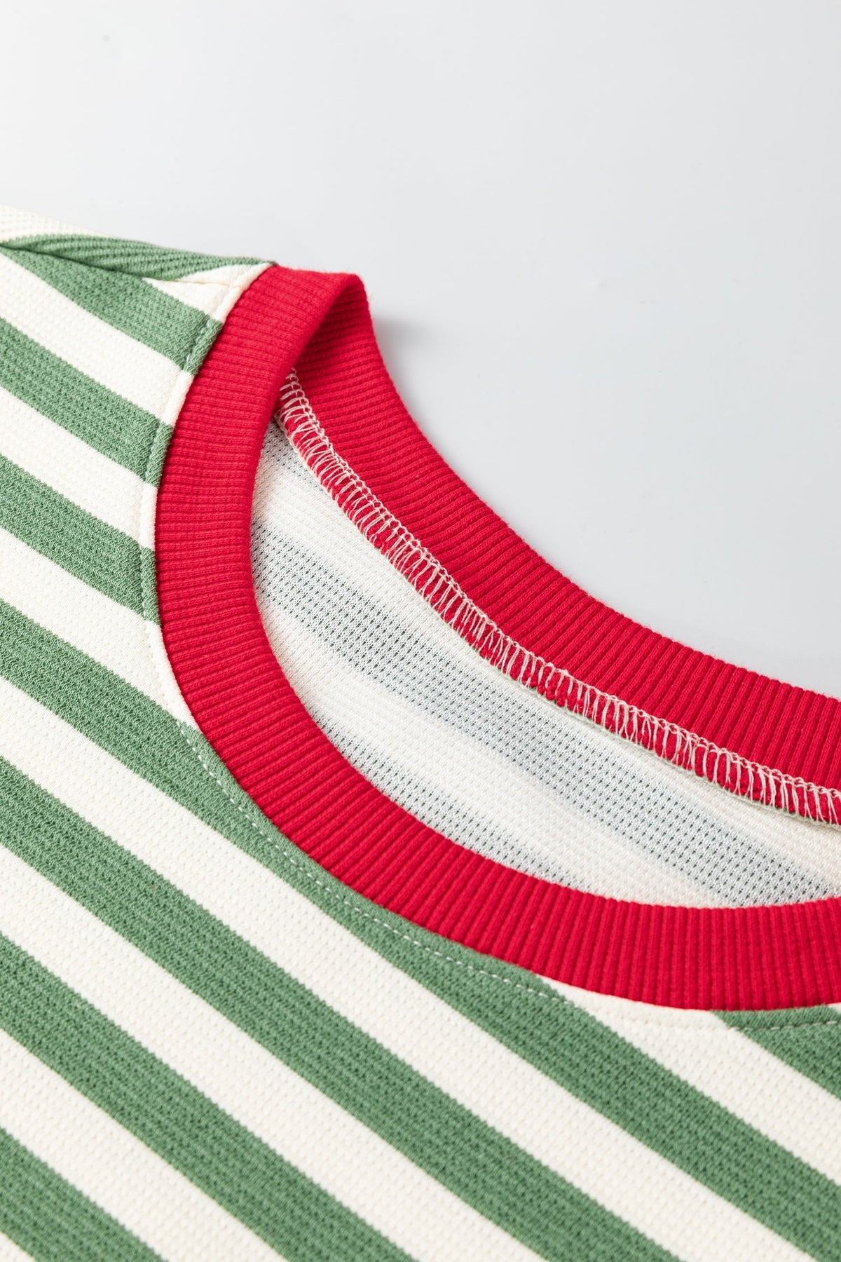Threaded Pear Joy Sleeve Contrast Trim Tee