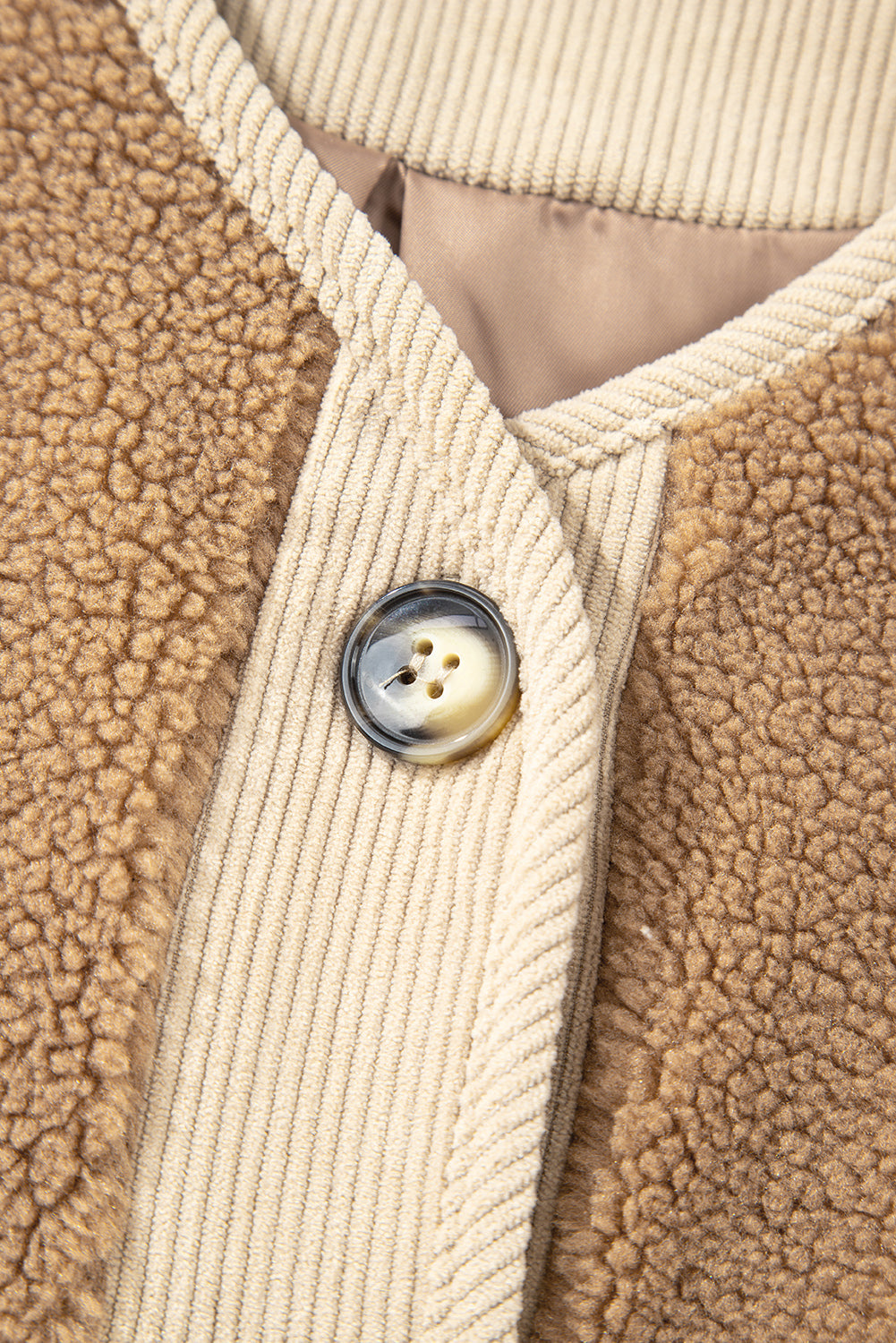 Threaded Pear Lilisha Corduroy Edge Patchwork Jacket