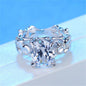 Crystal & Silvertone Ornate Oval-Cut Prong-Set Ring