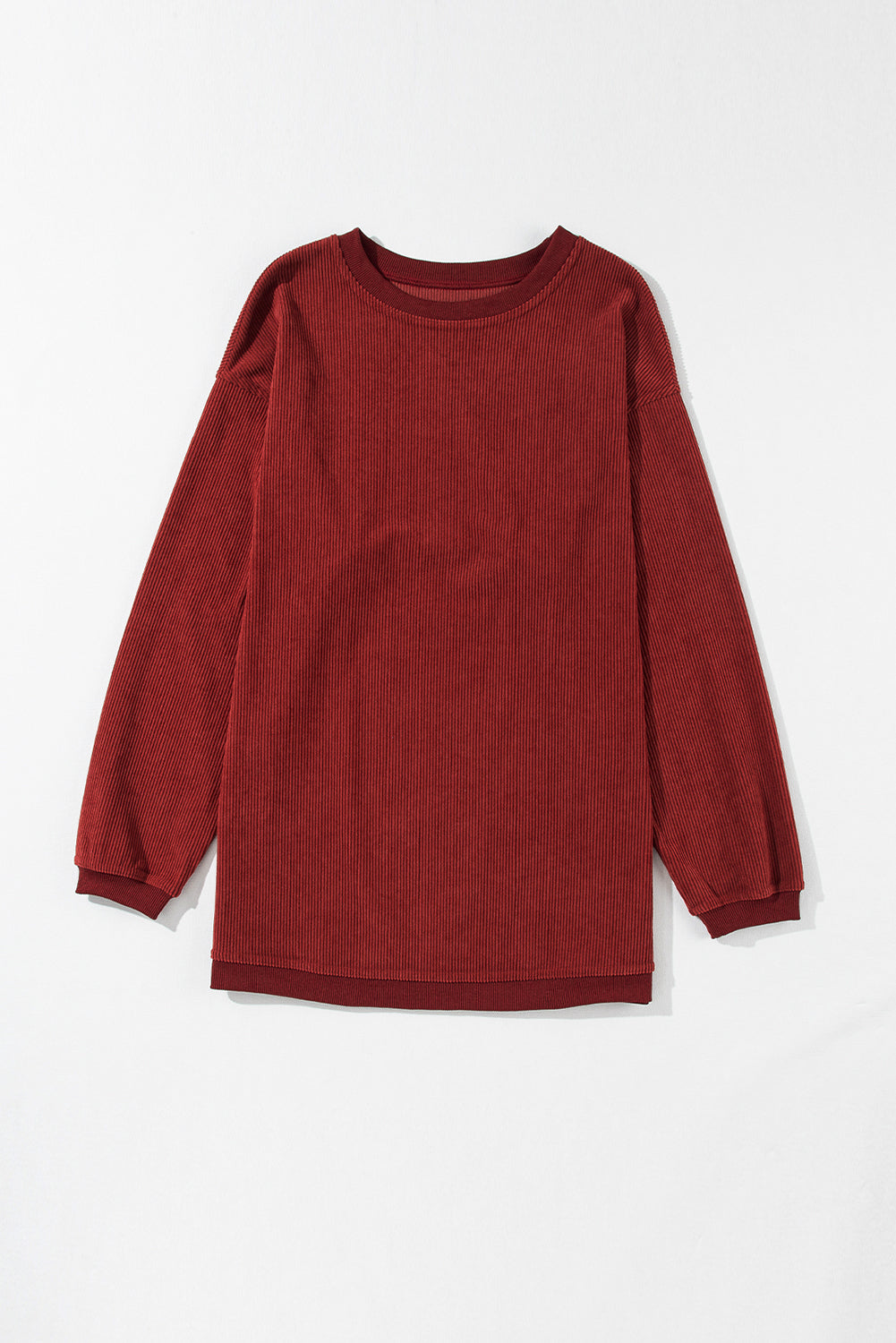 Threaded Pear Araceli Ribbed Corduroy Oversized Sweatshirt