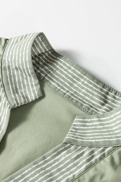 Threaded Pear Kaiya Sleeve Contrast Patchwork Blouse