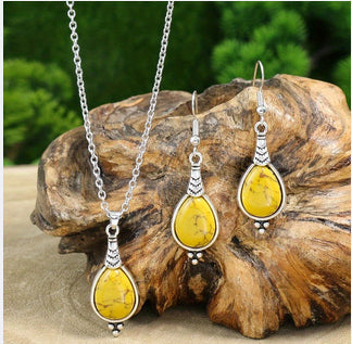 Retro Ethnic Style Jewelry Set | Vintage Earrings & Necklace Ensemble | High-Sense Tribal Motif Jewelry | Trendy Minimalist Bohemian Jewelry Set | 2026 High-Fashion Antique-Finish Statement Jewelry