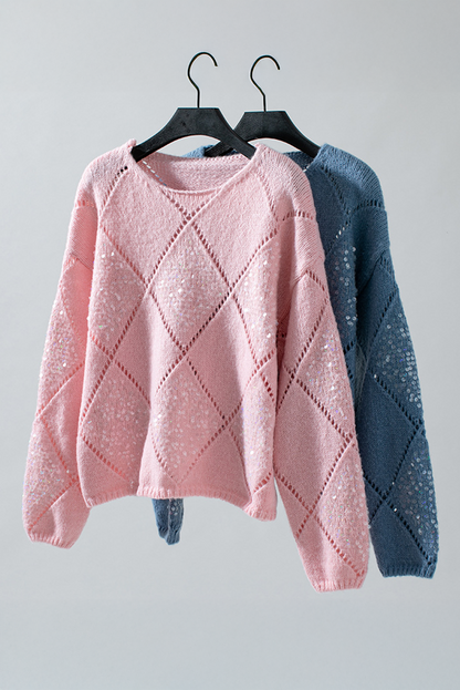 Threaded Pear Amelia Pattern Sequin Detail Sweater