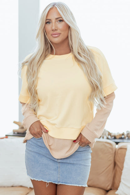 Threaded Pear Evajira Two Piece Patchwork Sweatshirt