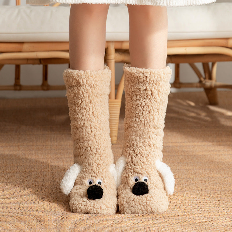 Women’s Cute Cartoon Plush Socks