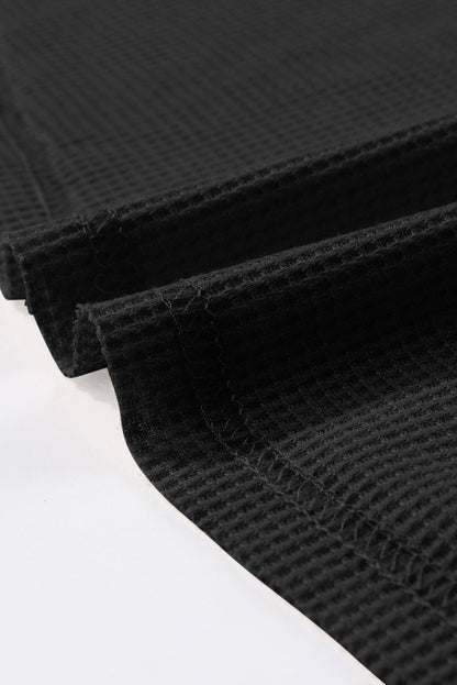 Threaded Pear Nina Waffle Knit Long Sleeve Top