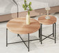 Coffee and End Table Set Waterproof Cover (Set of 2) - Natural Wood / Brown