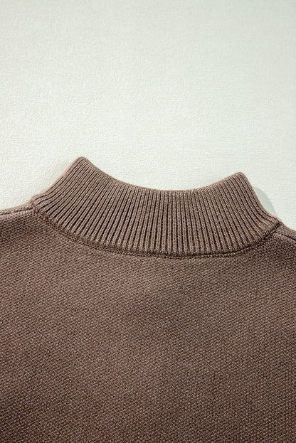 Threaded Pear Eleanor Half Zipper Stand Sweater