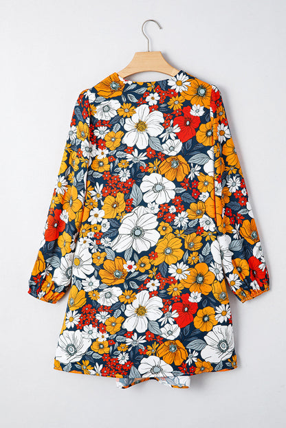 Threaded Pear Blakely Floral Long Sleeve Mini Dress