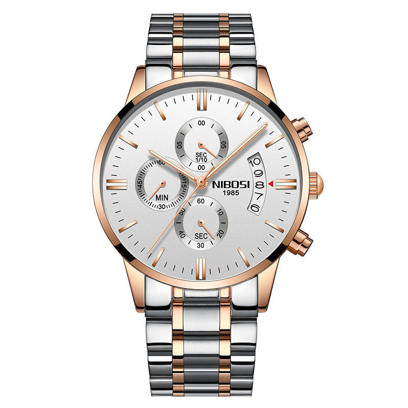 Men’s Luxury Fashion Wristwatch | Classic Business Casual Quartz Watch | Elegant Stainless Steel Men's Timepiece | Premium Waterproof Minimalist Watch for Men