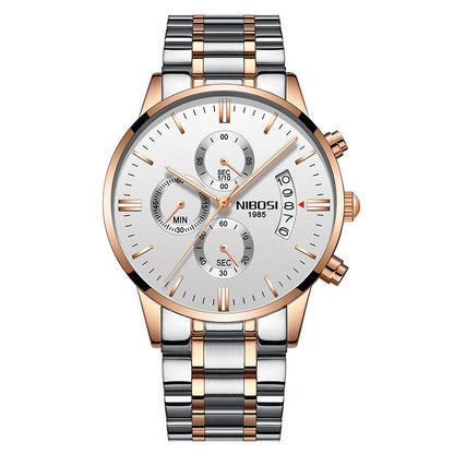 Men’s Luxury Fashion Wristwatch | Classic Business Casual Quartz Watch | Elegant Stainless Steel Men's Timepiece | Premium Waterproof Minimalist Watch for Men