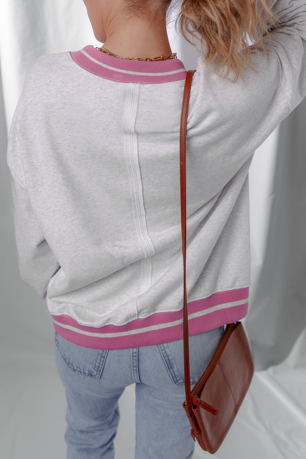 Threaded Pear Caroline Flower Crew Neck Sweatshirt