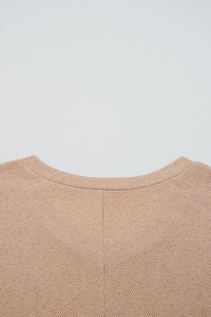 Threaded Pear Abby Shoulder Knit Tunic PLUS Top