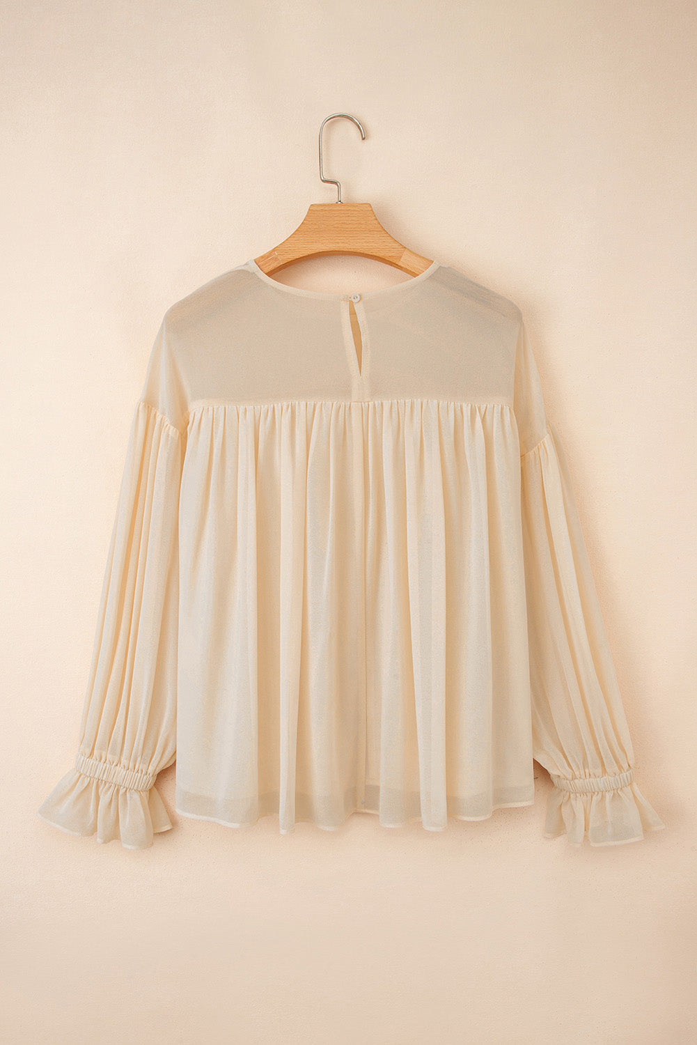 Threaded Pear Mayaevi Sleeve Chiffon Blouse Long Sleeve Top