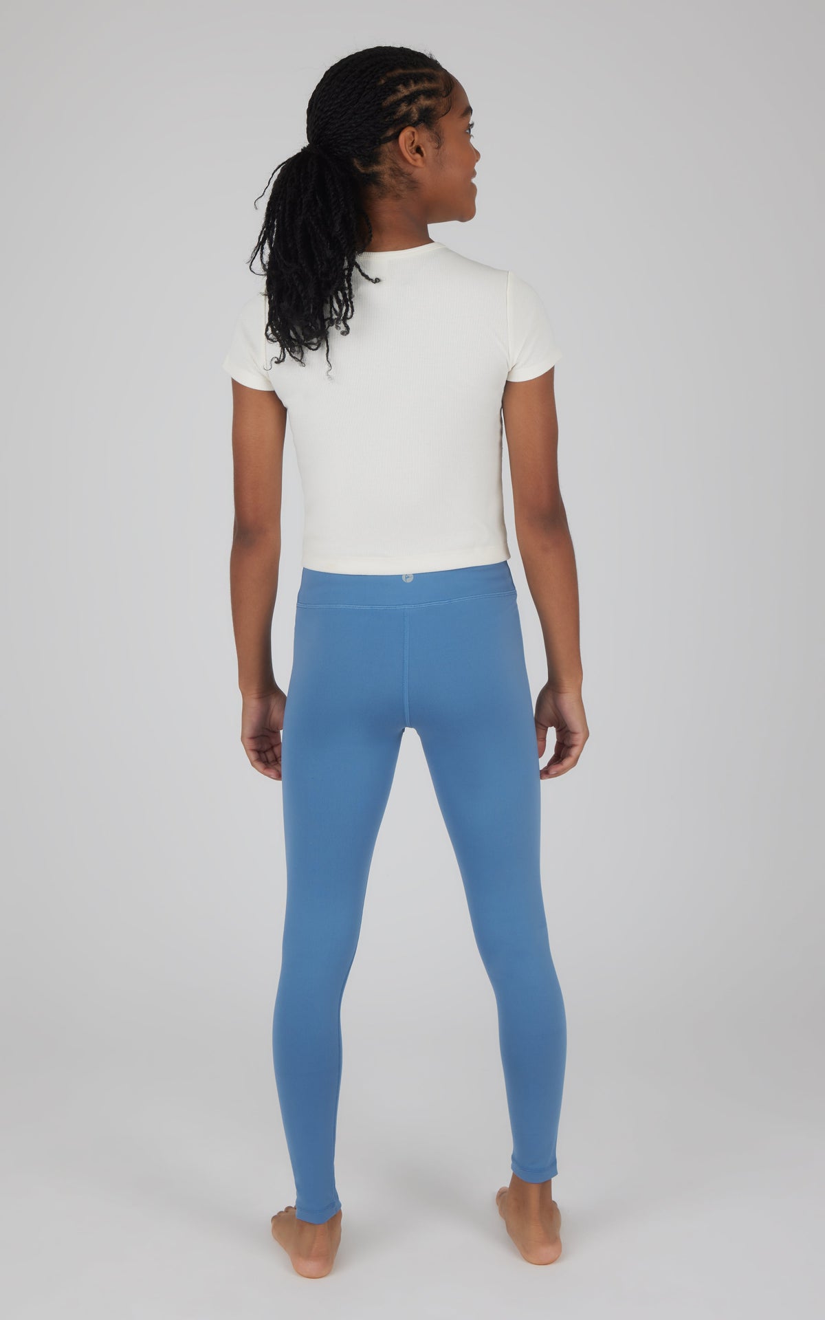 90 Degree by Reflex Girls 2 Pack Interlock Everyday Full Length Legging and Everyday Interlock High Waist Flared Pant