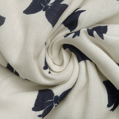 Shoulder Strap Bow Decoration With Bow Print Elegant Summer Dress