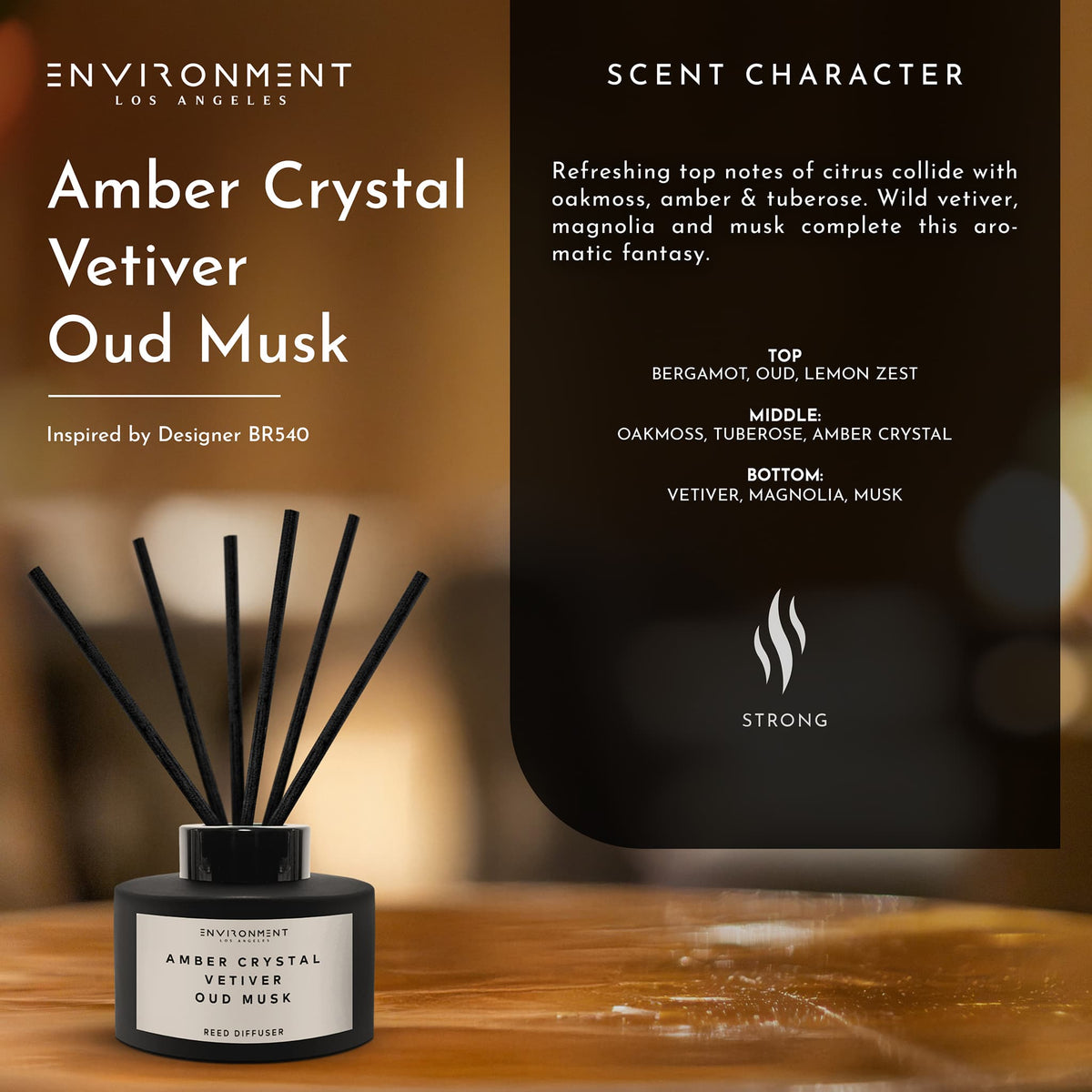 ENVIRONMENT 200mL Reed Diffuser Baies Currants Quince