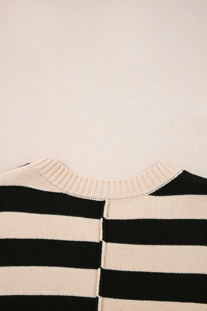 Threaded Pear Sofia Waist Splicing Hem Sweater