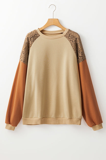 Threaded Pear Scarlett Colorblock Drop Shoulder Sweatshirt