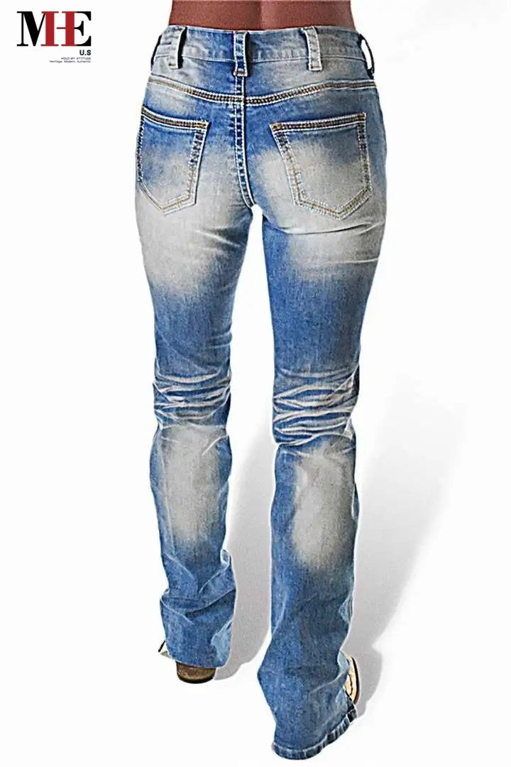 Women’s Jeans T197 | Premium High-Sense Tailored Denim | Elegant Slim-Straight Fit Blue Jeans | Modern Luxury Women's Trousers | 2026 High-Fashion Denim Collection