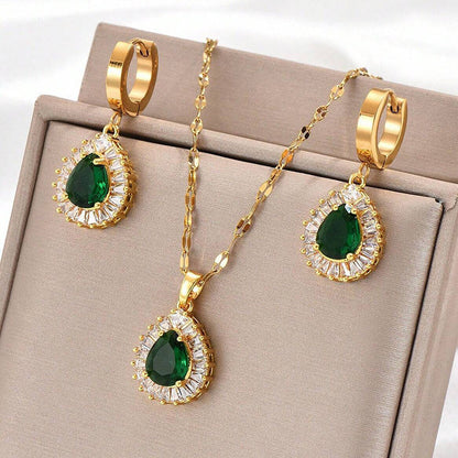 Retro Hong Kong Style Jade White Jewelry Set | Gold-Tone Suit Necklace & Earrings | High-Sense Vintage Minimalist Jewelry | Trendy All-Match 90s Aesthetic Ensemble | 2026 High-Fashion Radiant Women’s Suit Accessories