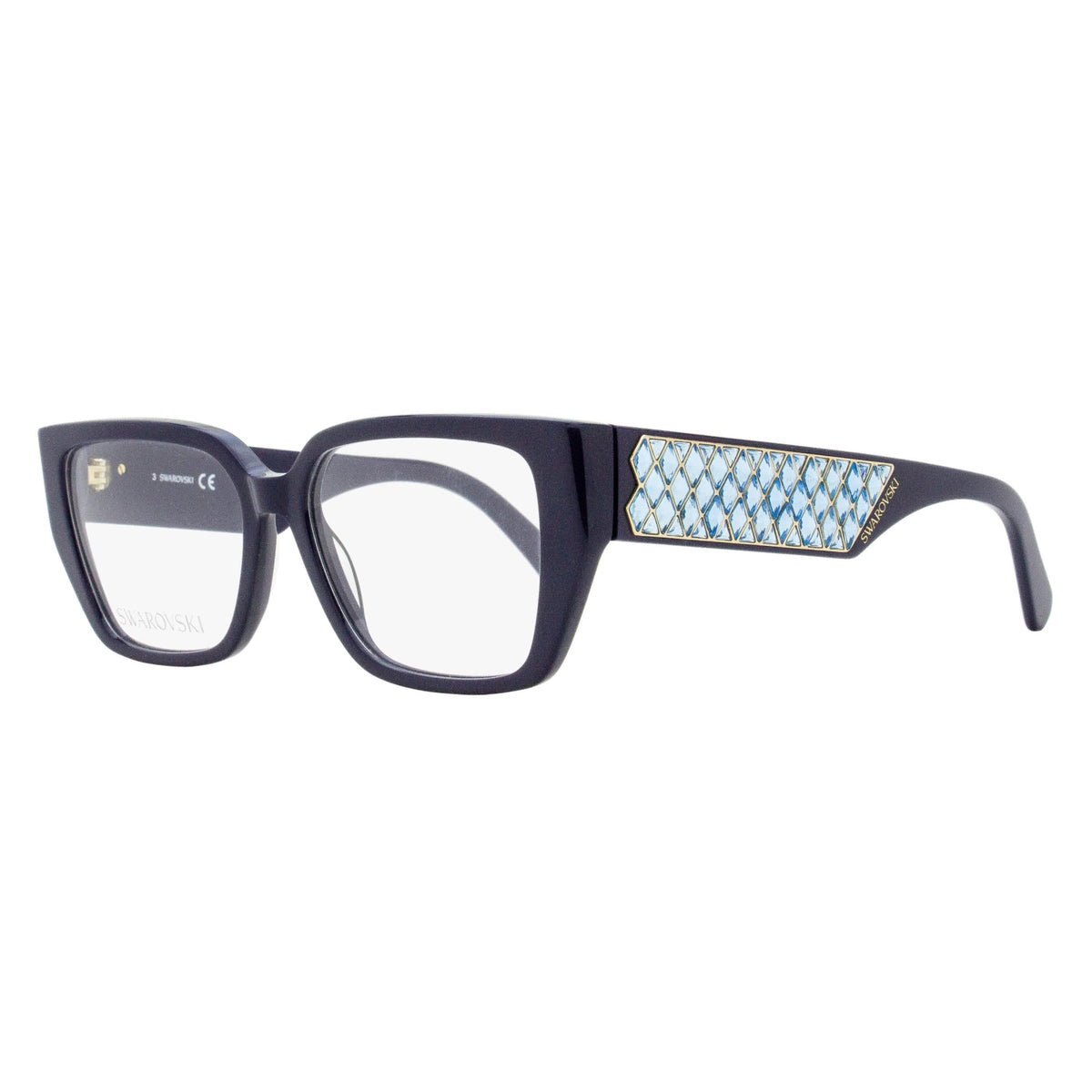 Swarovski Lattice Crystal Eyeglasses SK5446 001 Black 54mm