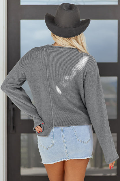 Threaded Pear Tessa Patchwork Drop Shoulder Sweater