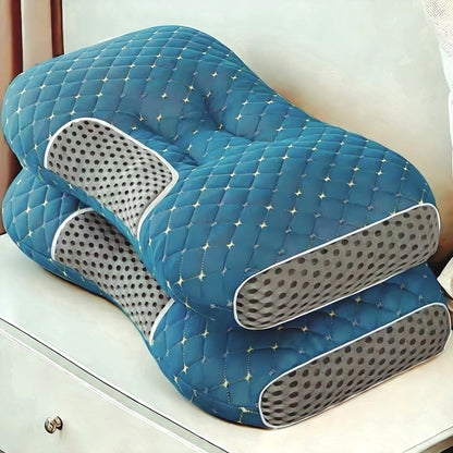 3D Knitted Cotton Massage Pillow – Breathable Neck & Shoulder Support