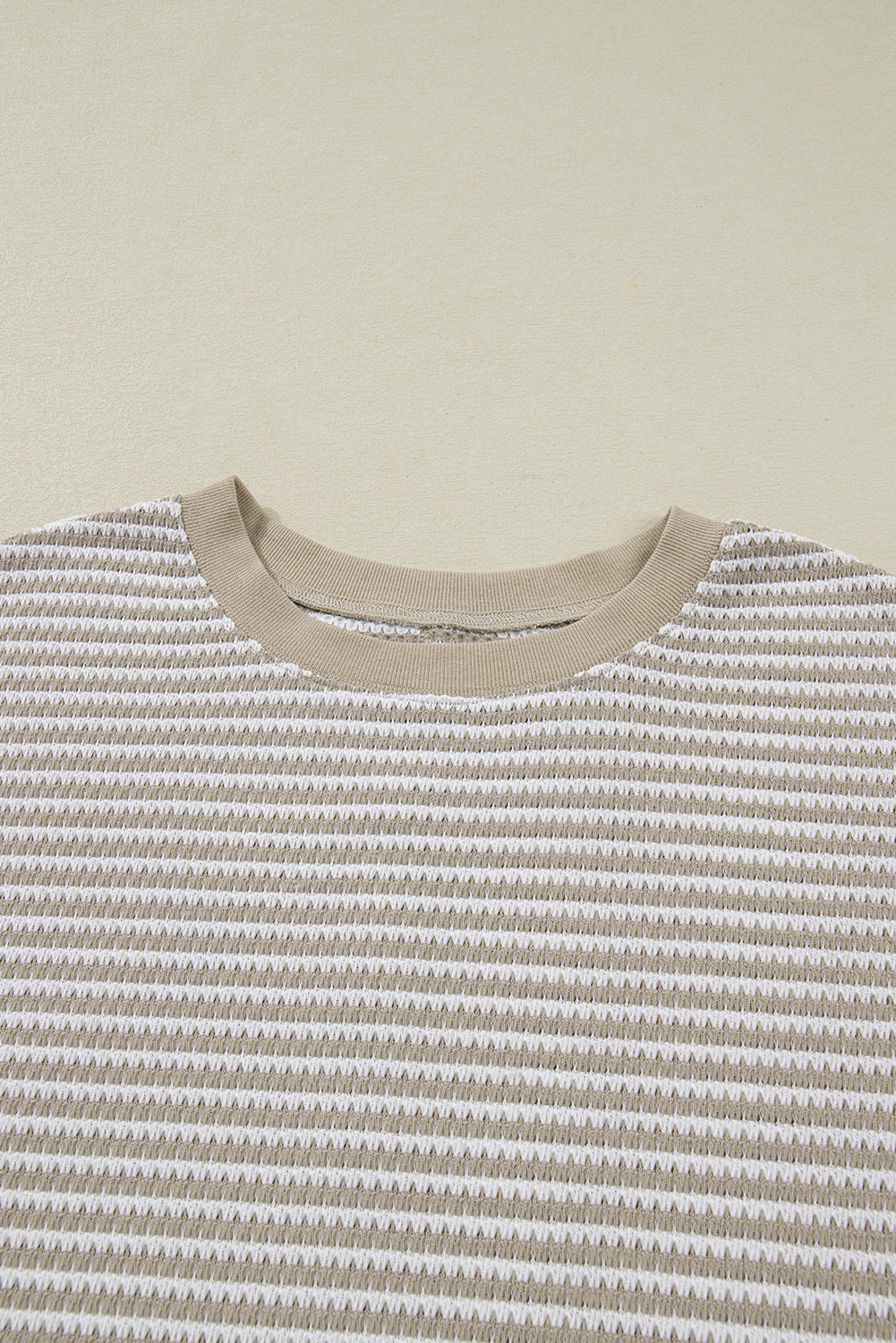 Threaded Pear Vanessa Knit Ribbed Trim Long Sleeve PLUS Top
