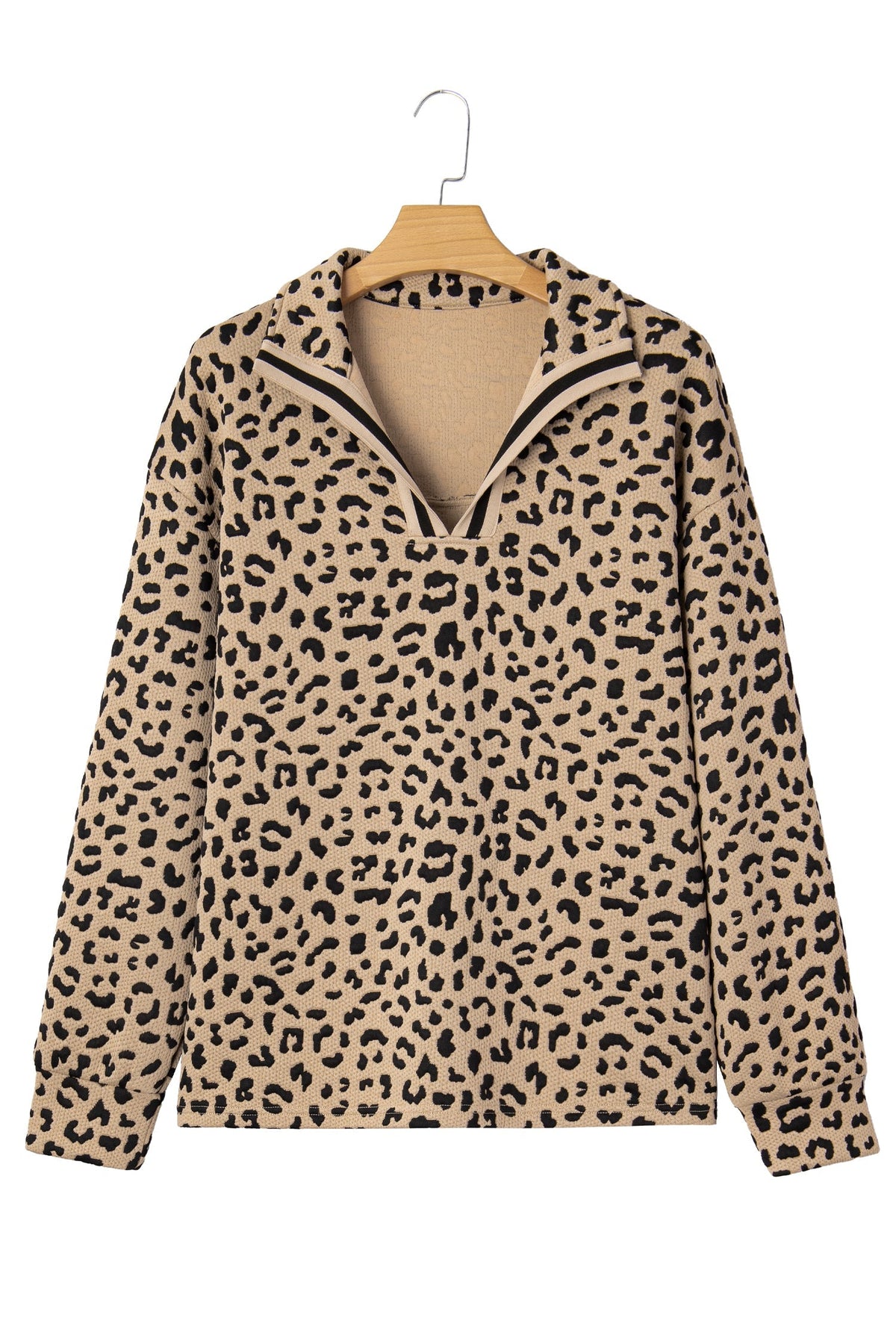 Threaded Pear Tru Polo Collar Pullover Top