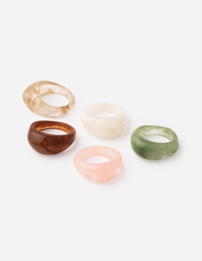 Elevated Faith Resin Dome Ring Set