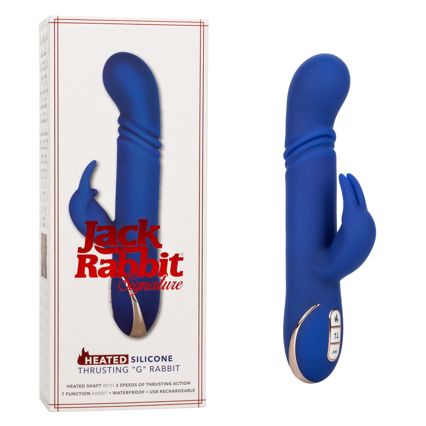 CalExotics Jack Rabbit Signature Heated Silicone Thrusting "G" Rabbit