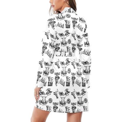 Baha Ranch Cowboy Print Western Satin Robe