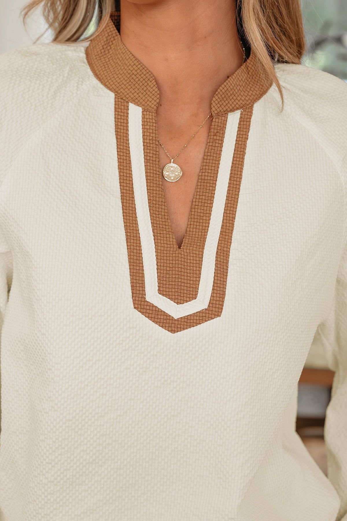 Threaded Pear Maren Long Sleeve Blouse Long Sleeve Top