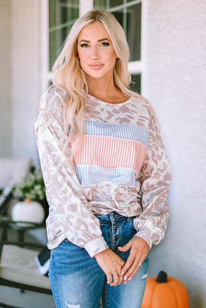 Threaded Pear Logan Puff Sleeve Knit Top