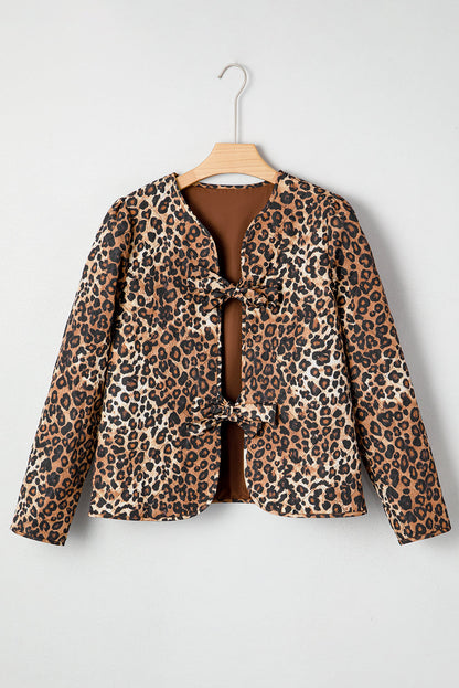 Threaded Pear Mara Quilted Tie Front Jacket