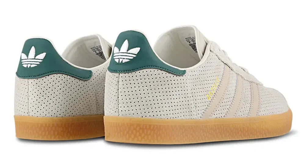 adidas Grade School Gazelle 'Wonder Beige Green Gs' Sneakers