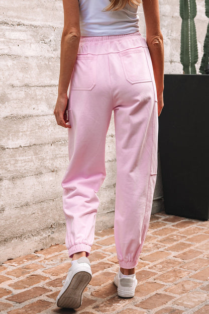 Threaded Pear Noor Solid Color Jogger Pants
