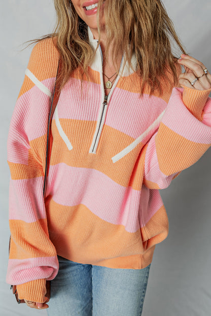 Threaded Pear Claire Half Zip Oversize Sweater