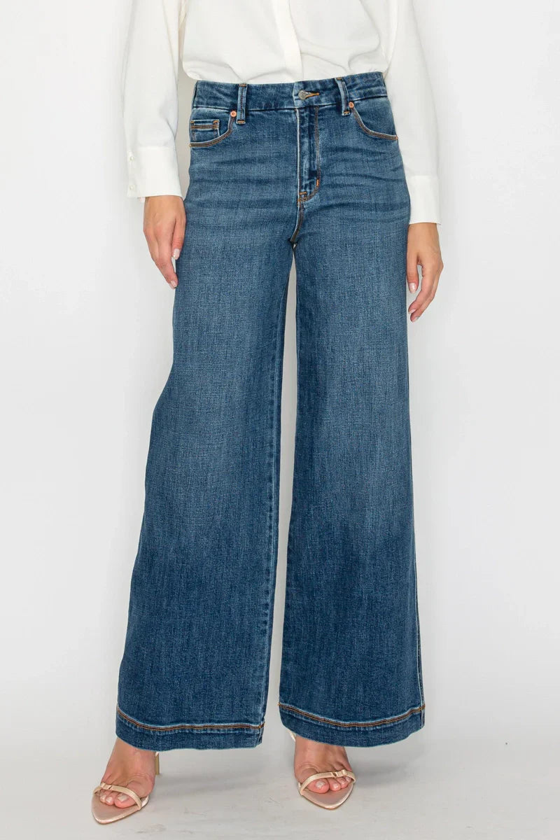 Genevieve Relaxed High Rise Palazzo Jeans