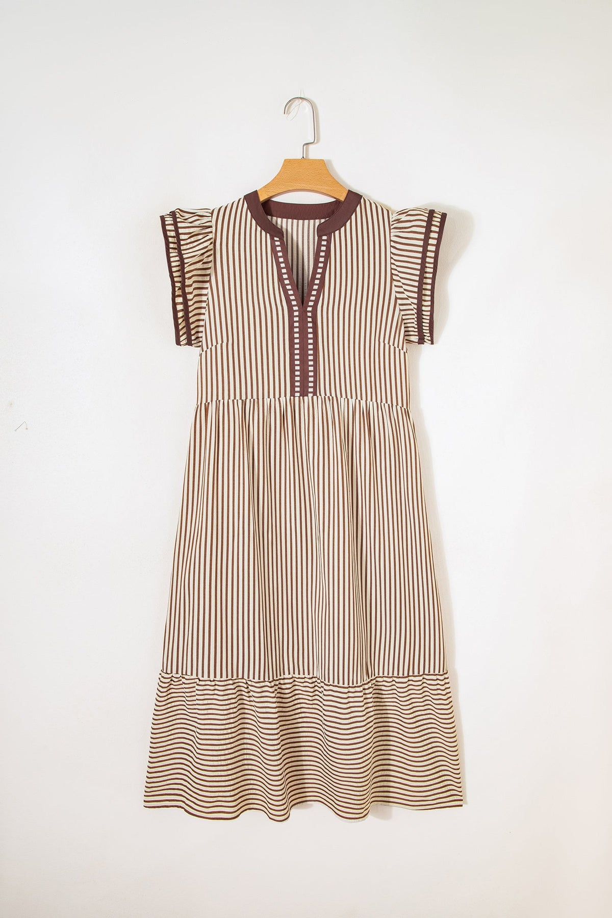Threaded Pear Makenzie Contrast Trim Midi Dress