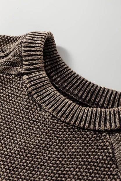 Threaded Pear Aria Knit Sleeve Casual Sweater