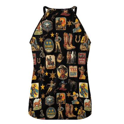 Baha Ranch Vintage Cowboy Collage Western Tank Top