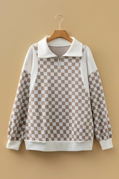 Threaded Pear Rosalia Ribbed Patchwork Loose Sweatshirt