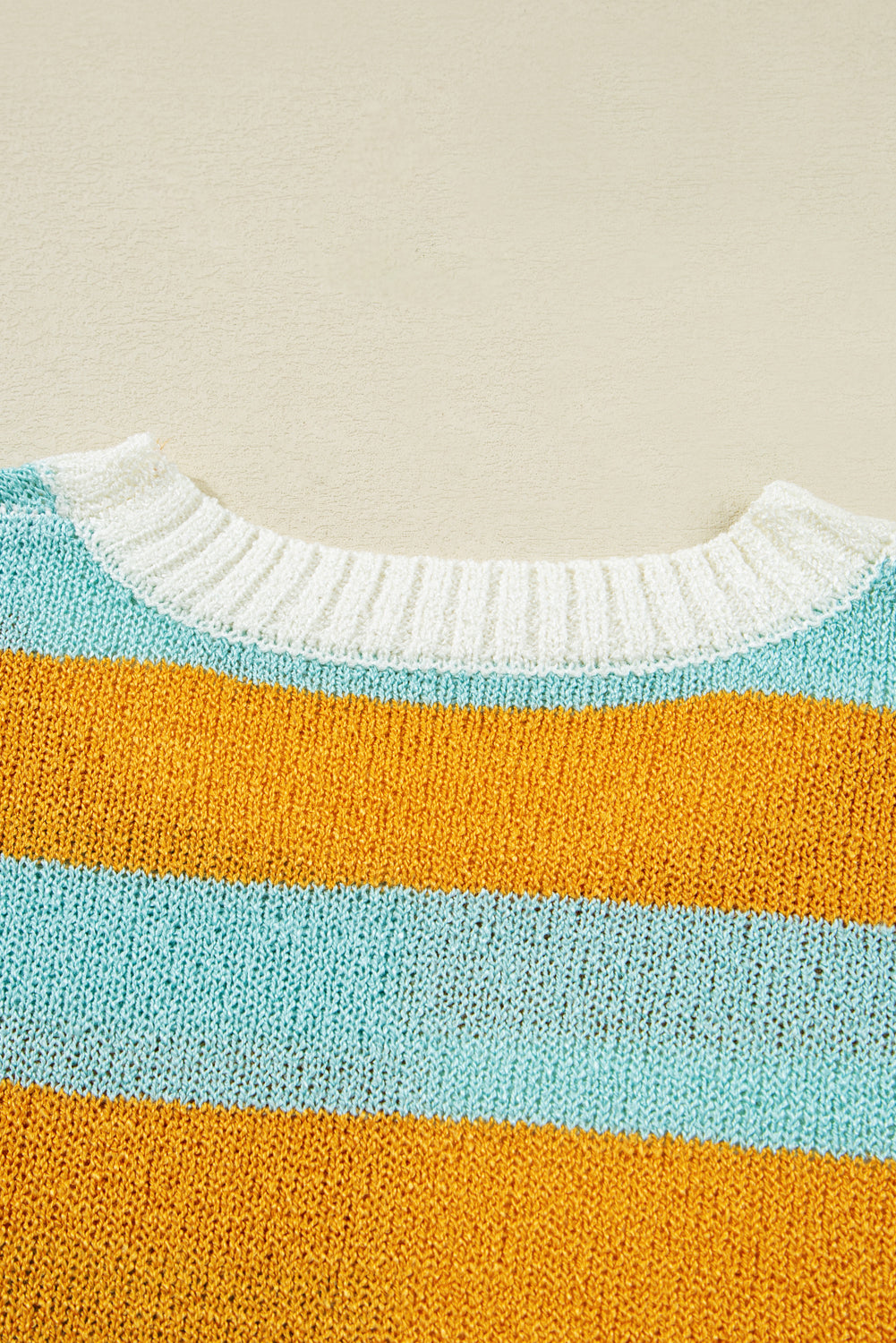 Threaded Pear Abigail Block Striped Pullover Sweater