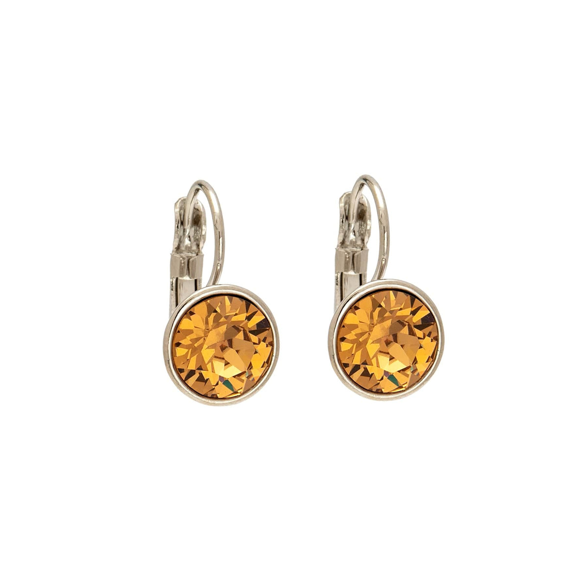 Classic Leverback Earrings with Sparkling Swarovski Crystals