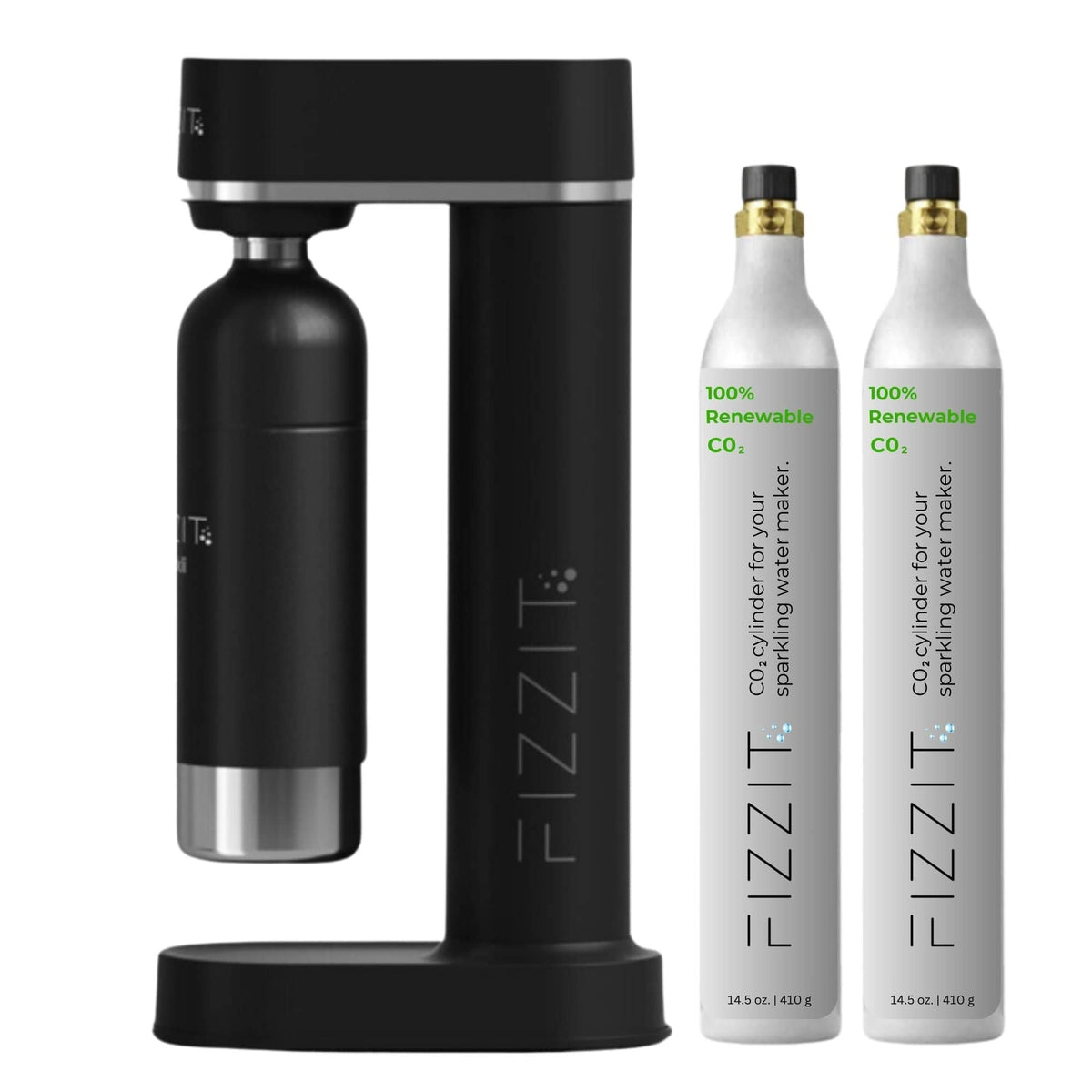 Fizzit™ Spärklï Carbonated Water Soda Maker with Stainless Steel Bottle – Dishwasher Safe Bottles - Sparkling Water Maker
