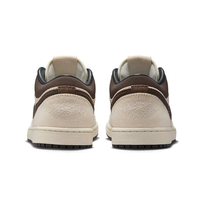Air Jordan Men's Retro 1 Low Prm 'Pale Ivory Off Noir Baroque Brown' Sneakers